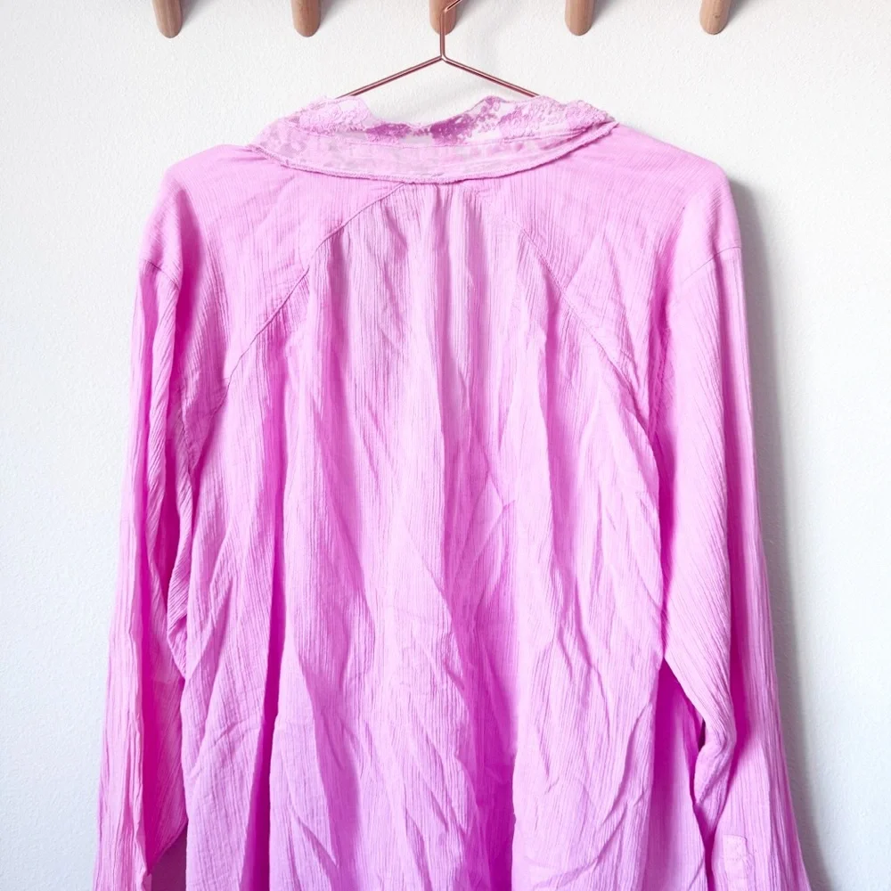 Free People Clemence Button Down in Pink - Picture 14 of 15